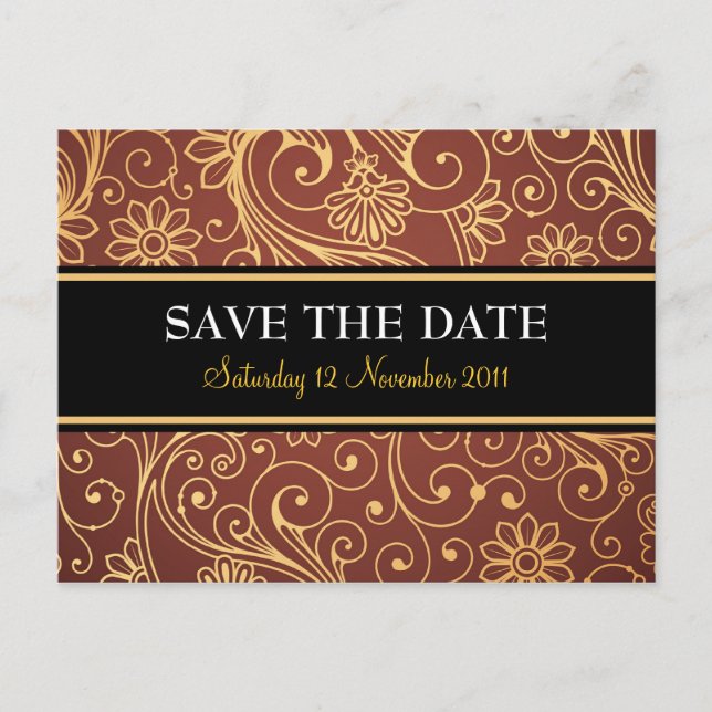 Save The Date Batik Postcard (Front)