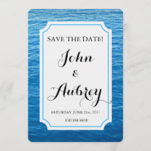 Save the Date Beach Cruise Ship Wedding