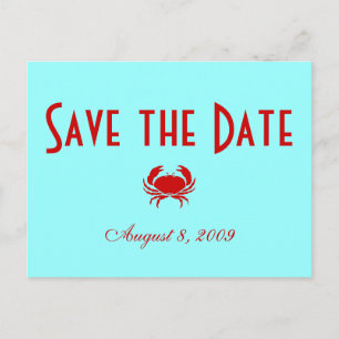 Save the Date - Beach - Customised Announcement Postcard