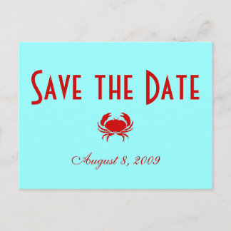 Save the Date - Beach - Customised Announcement Postcard