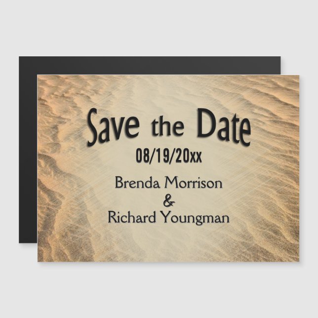 Save the Date Beach Magnetic Invitation (Front/Back)