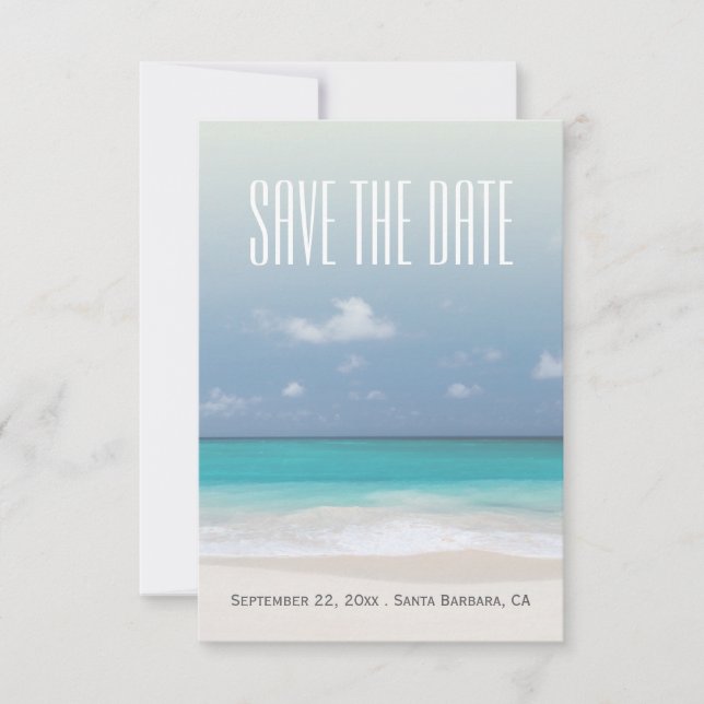 Save The Date Beach Personalised Wedding (Front)