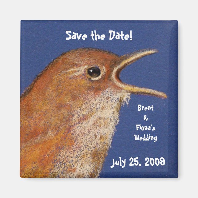 SAVE THE DATE BIRD MAGNET (Front)