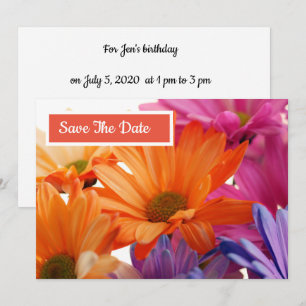 Save The Date Birthday Invitation Card