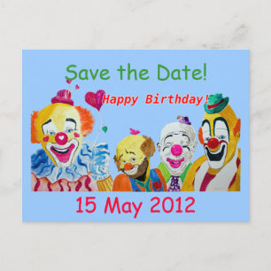 Save the Date Birthday Postcard