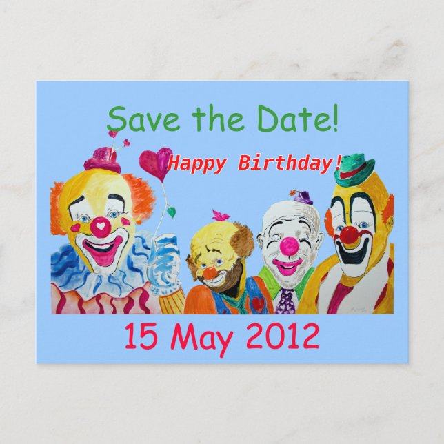 Save the Date Birthday Postcard (Front)