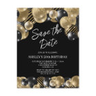 Save the Date Black Gold 50th Birthday