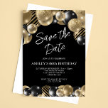 Save the Date Black Gold 60th Birthday Invitation<br><div class="desc">Create your own Save the Date Black Gold 60th Birthday Invitation! Personalise this design with your own text. You can further customise this design by selecting the "Edit Details" button if desired. -p</div>