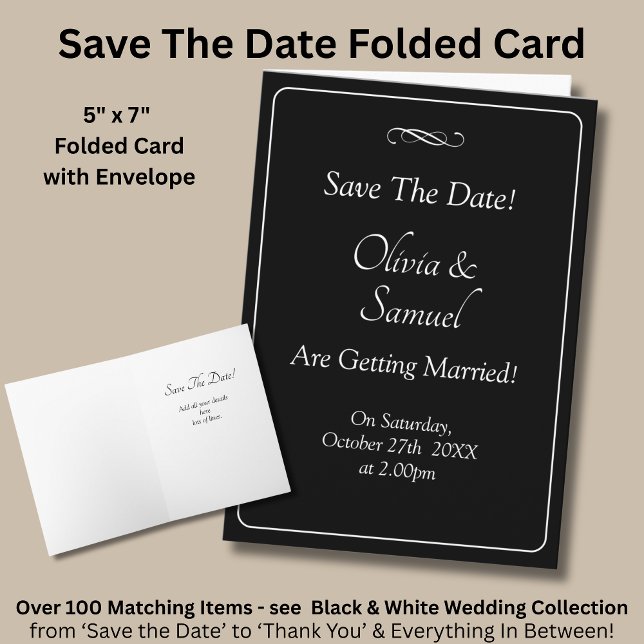 Save The Date - Black & White with Infinity Scroll Card (Creator Uploaded)