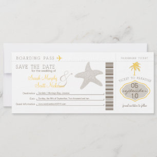 Save the Date Boarding Pass