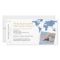 Save the Date Boarding Pass Photo Blue World Map