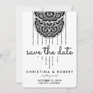 Save The Date Bohemian Mandala Dreamcatcher