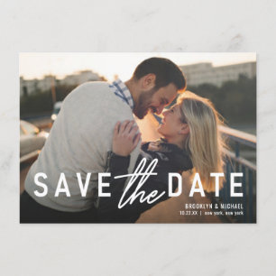 Save the Date Bold Statement Wedding Announcement