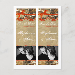 Save the Date Book Mark Favours Hunters Camoflouge Announcement Postcard