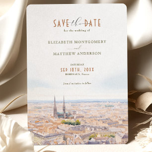 Save The Date Bordeaux France Destination Invitation