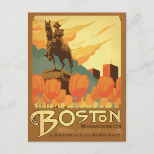 Save the Date   Boston, MA Announcement Postcard