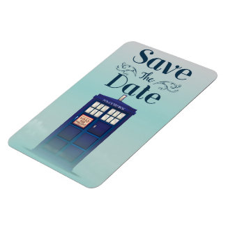Save the Date British Police Box Magnet