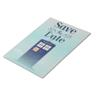 Save the Date British Police Box Notepad