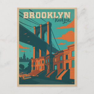 Save the Date Brooklyn, NY Announcement Postcard