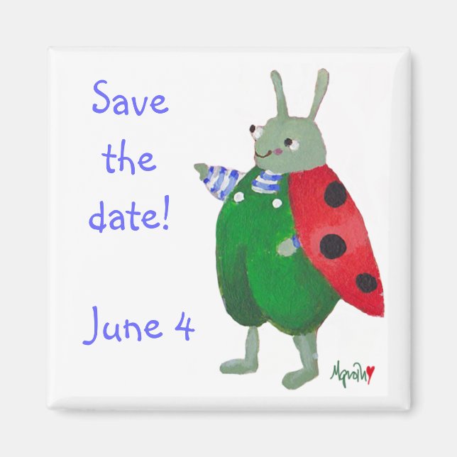 Save the date bug magnet (Front)