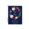Save the Date Burgundy Floral Wreath Blue