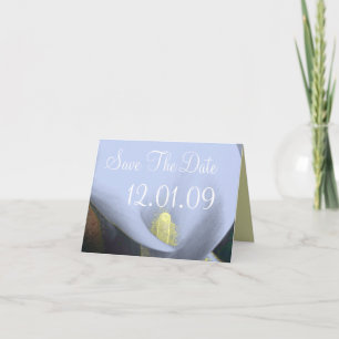 Save the Date Cala Lily - Blue Invitation