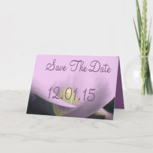 Save the Date Cala Lily - Purple-Lavender Invitation