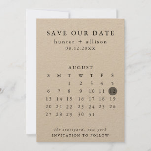 Save The Date Calendar