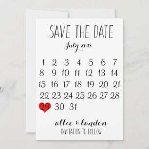 Save The Date Calendar