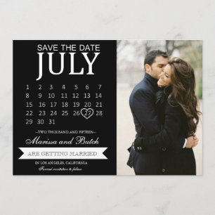 Save the Date Calendar Announcements   Wedding