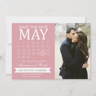 Save the Date Calendar Announcements Wedding