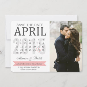 Save the Date Calendar Announcements   Wedding