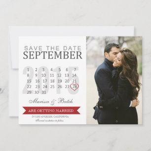Save the Date Calendar Announcements   Wedding