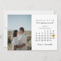 Save the Date Calendar Gold Heart March 2023 Month