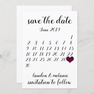 Save The Date Calendar Invitation