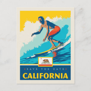 Save the Date   California Invitation Postcard
