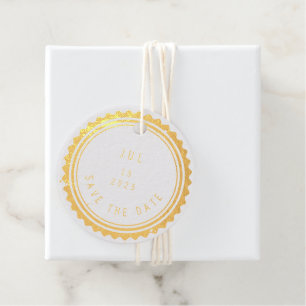 Save The Date   Cancellation Stamp Favour Tags
