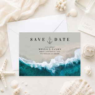 Save the Date Card Beach Summer Nautical Themed