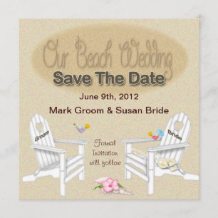 SAVE THE DATE CARD - BEACH WEDDING