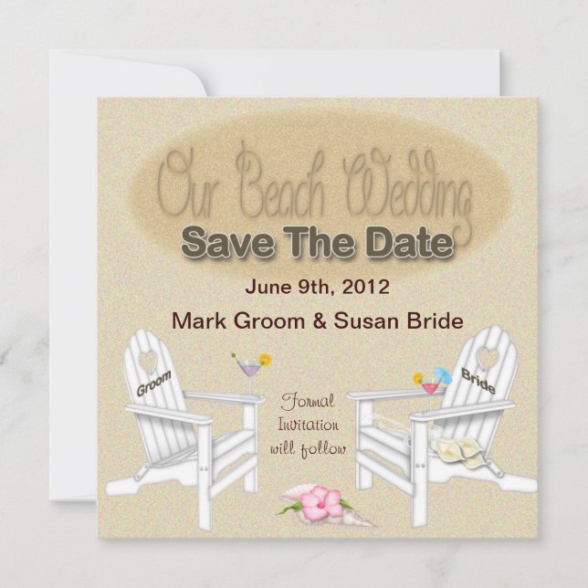 SAVE THE DATE CARD - BEACH WEDDING (Front)