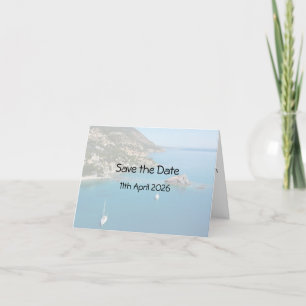 Save the date card - Cyprus seascape