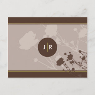 SAVE THE DATE CARD :: floral silhouette landscape