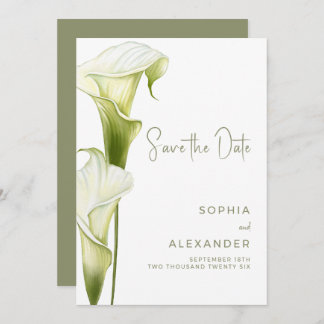 Save the Date Card for a Modern Wedding. 