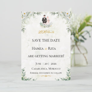 Save The Date Card Hamza & Rita
