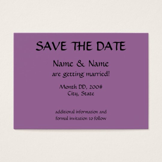 SAVE THE DATE card - initials on back