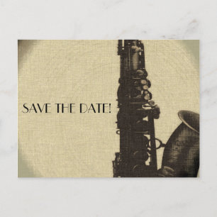 SAVE THE DATE card  jazz age wedding invitation