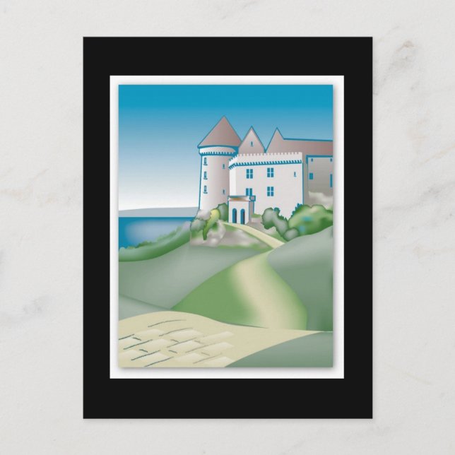 Save The Date Card Mediaeval Wedding Castle (Front)