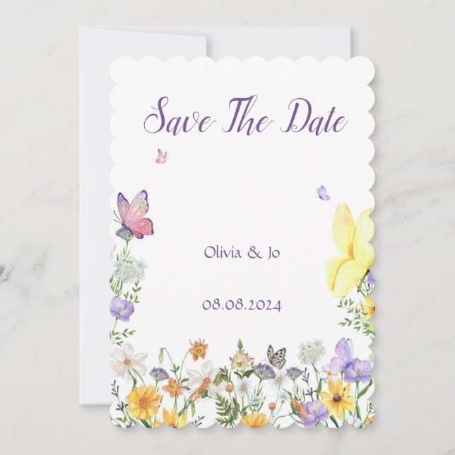 SAVE THE DATE CARD PERFECT FOR WEDDINGS (Front)