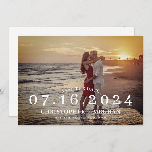 Save the Date Card - Whole Photo (Front/Back)