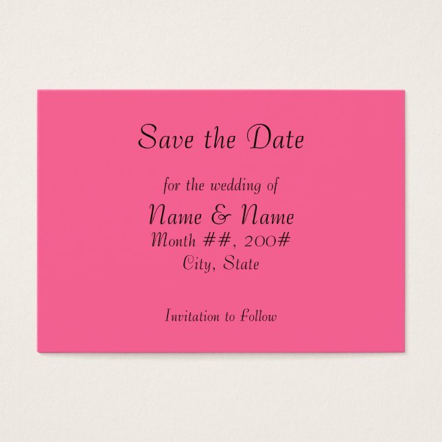 Save the Date card with flowers on the back (Front)